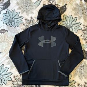 Under Armour Kids Hoodie Black with dark gray and white large